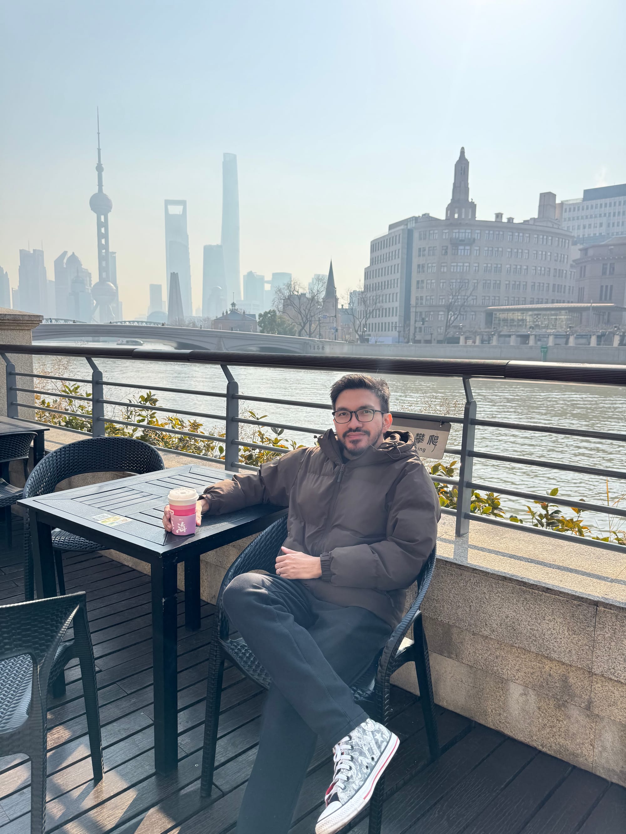 Having tea in The Bund